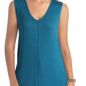 Isaac Mizrahi Women's Sleeveless V-Neck Top SZ S